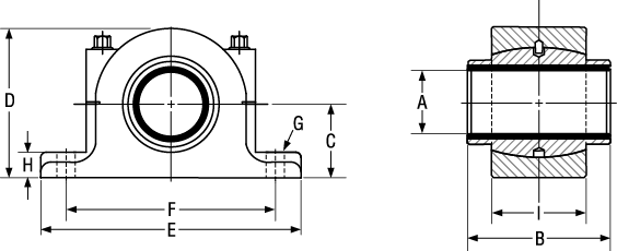 GRAPHALLOY 414 475 Pillow Block