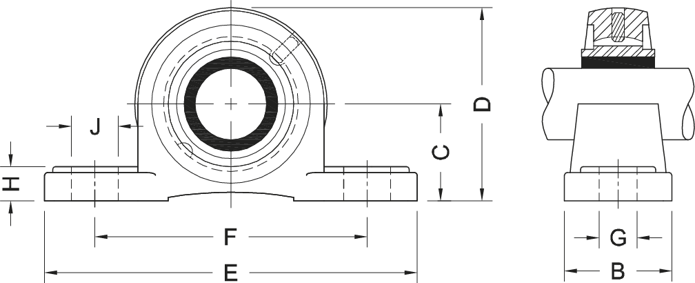 Graphalloy 845P Pillow Block