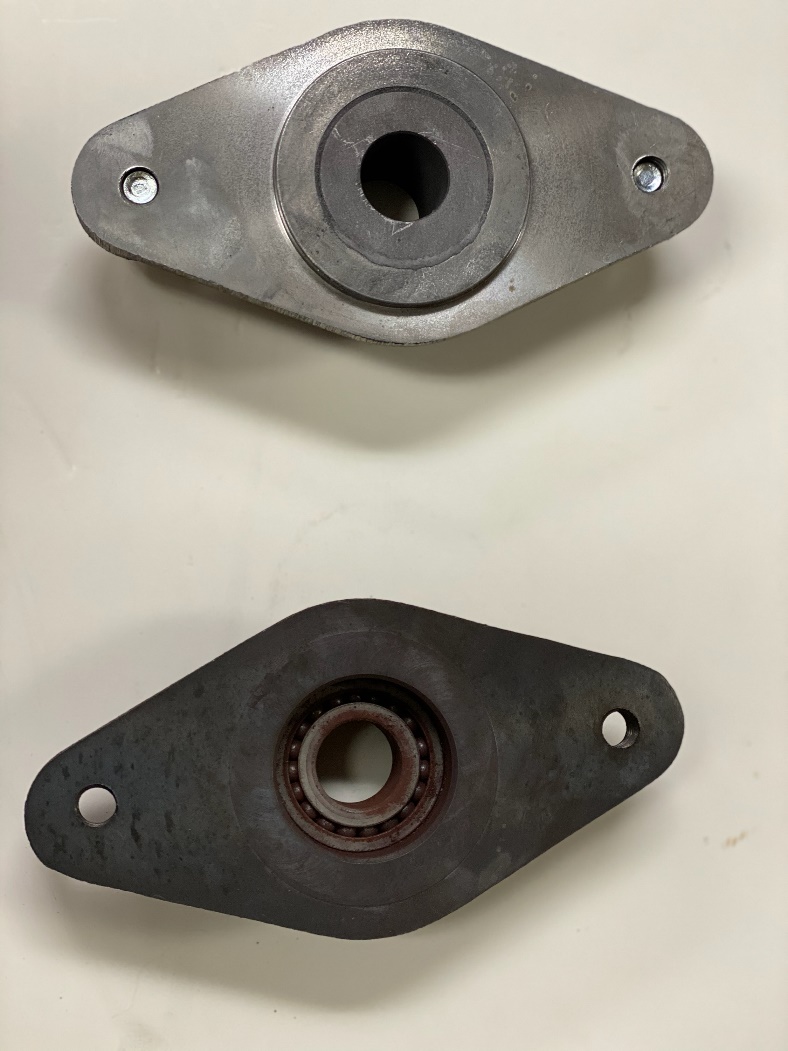 GRAPHALLOY bearings (top) versus failed ball bearings GRAPHALLOY bearings (top) versus failed ball bearings